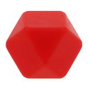 kraal hout hexagon 17 mm 722 rood (5 kralen)