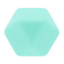 kraal hout hexagon 17 mm 285 groen mint (5 kralen)