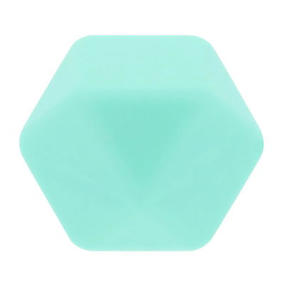kraal hout hexagon 17 mm 285 groen mint 5 kralen 