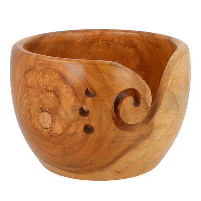 Kluwenhouder - yarn bowl mangohout 14 a 12 cm 