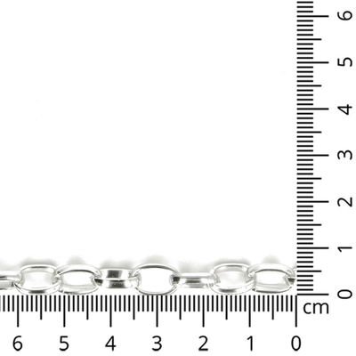 Sieradenketting 7 mm - verzilverd meter - 89546