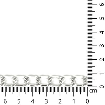 Sieradenketting 8 mm - verzilverd meter - 89550