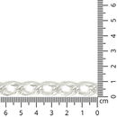 Sieradenketting 9 mm - verzilverd (meter) - 89556