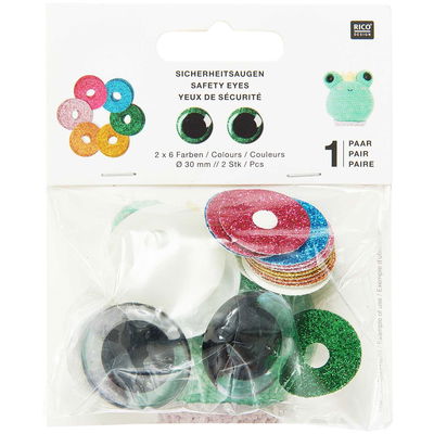 Ogen 30 mm - verwisselbare in kleur 1 paar 