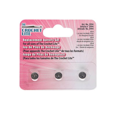 Haaknaald set licht batterijen 3 st 