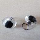 Ogen glas 11 mm doorzichtig - aannaaibaar (op=op uit collectie)