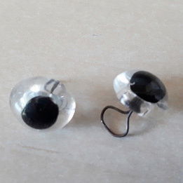 Ogen glas 11 mm doorzichtig - aannaaibaar op=op uit collectie 