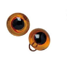 Ogen glas 8 mm oranje - aannaaibaar op=op uit collectie 