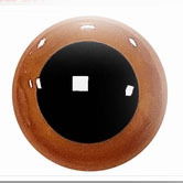 Ogen 18 mm mokka bruin 1 paar 