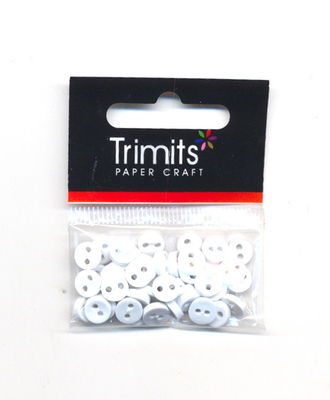 Knoop 6 mm wit ca 80 stuks 