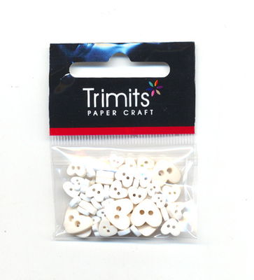 Knoop 6 mm wit hart ass.