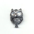 Knoop uil 20 a 30 mm zilver (op=op)