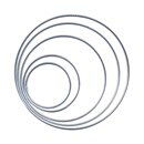 Ring metaal rond 5 cm - 3 mm (50 stuks)