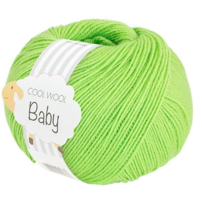Lana Grossa Cool Wool Baby 319 neon groen op=op uit collectie 