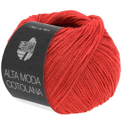 Lana Grossa Alta moda cotolana 51 rood oranje op=op uit collectie 