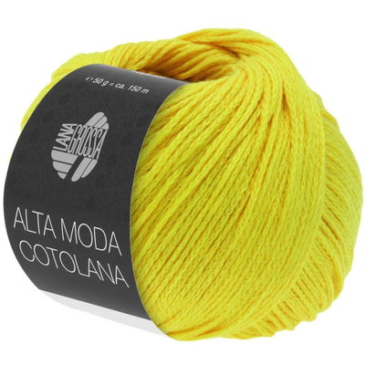 Lana Grossa Alta moda cotolana 54 geel groen op=op uit collectie 