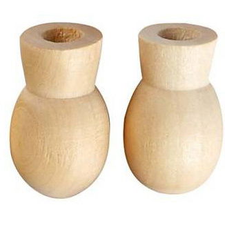 Handjes hout 17 mm paar 