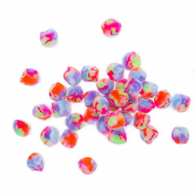 Pompon 25 mm pastel 40 stuks 