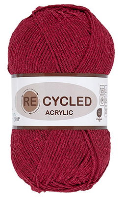 Lammy Yarns - REcycled acryl 042 donker rood op=op uit collectie 