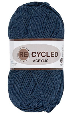 Lammy Yarns - REcycled acryl 458 donker jeans blauw op=op uit collectie 