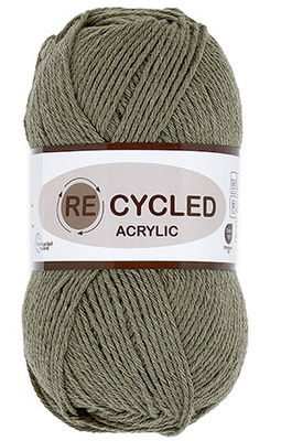 Lammy Yarns - REcycled acryl 027 olijf groen op=op uit collectie 