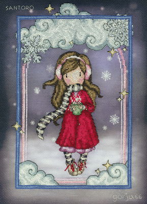 Borduurpakket Gorjuss - Snowflake Kisses