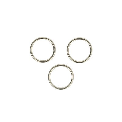 Ring metaal rond 20 mm nickel