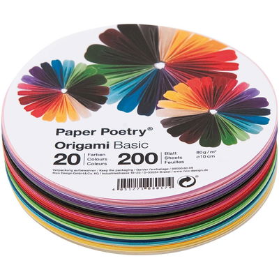 Paper Poetry Origami basic rond 10 cm 80 gr 200 vel 