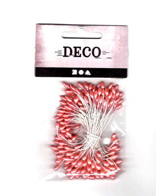 Meeldraden zalm/roze 1 mm ca 100 stuks 