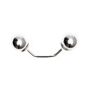 Sluiting pin met 2 kralen - zilver ca 48 mm