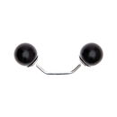 Sluiting pin met 2 kralen - zwart ca 48 mm
