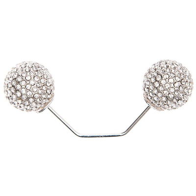 Sluiting pin met 2 kralen - strass ca 65 mm