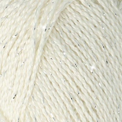 Scheepjes Catona Shine 105-S Bridal White - Silver