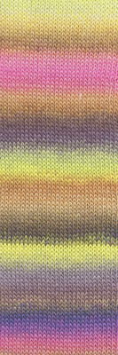Lang Yarns Mille Colori Socks & Lace Luxe 859.0220 Hot Pink/Golden Yellow/Brown