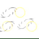 Ring metaal rond 16 mm - binnendiameter 13 mm goud