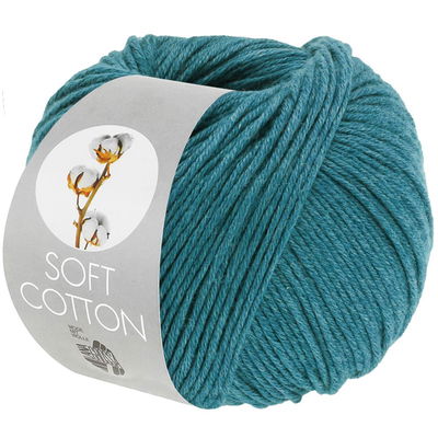 Lana Grossa Soft cotton 65 petrol blauw