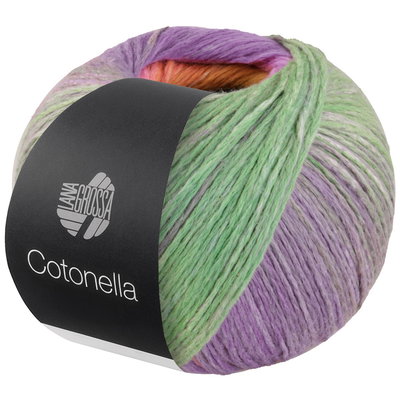 Lana Grossa Cotonella Multi 012 aqua-roze-paars