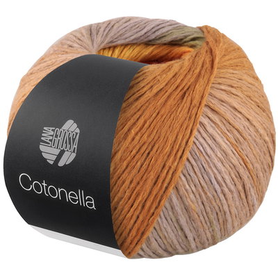 Lana Grossa Cotonella Multi 015 beige-oranje