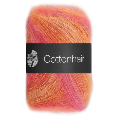 Lana Grossa Cottonhair 101 rood-oranje-roze
