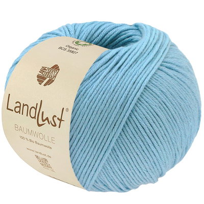 Lana Grossa Landlust baumwolle gots 38 aqua blauw
