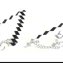 Tasbeugel Skai-leer met ketting zwart 123 cm