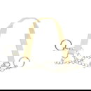 Tasbeugel Skai-leer met ketting creme 123 cm