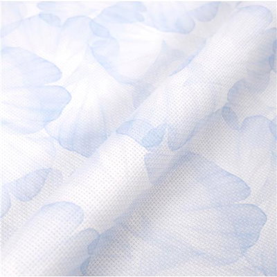 Aida 5,5 printed blauw aquarel bloem 38 a 45,7 cm 