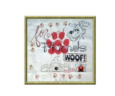 My dog Sampler op=op uit collectie 