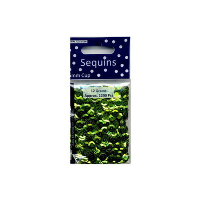 Pailletten 6 mm sequin - licht groen