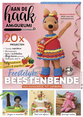 Aan de haak amigurumi 23 - feestelijke beestenbende