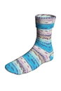 Lang Yarns Super Soxx Bamboo Color 4-Fach/4-Ply 641.0563 Blue/Offwhite 1152 Forget-Me-Not