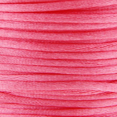 Satijnkoord 3 mm 028 zacht roze - Kumihimo 5 mtr 