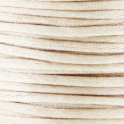 Satijnkoord 3 mm beige - Kumihimo 5 mtr 