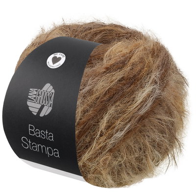 Lana Grossa Basta Stampa 209 beige camel taupe, grijsbruin
